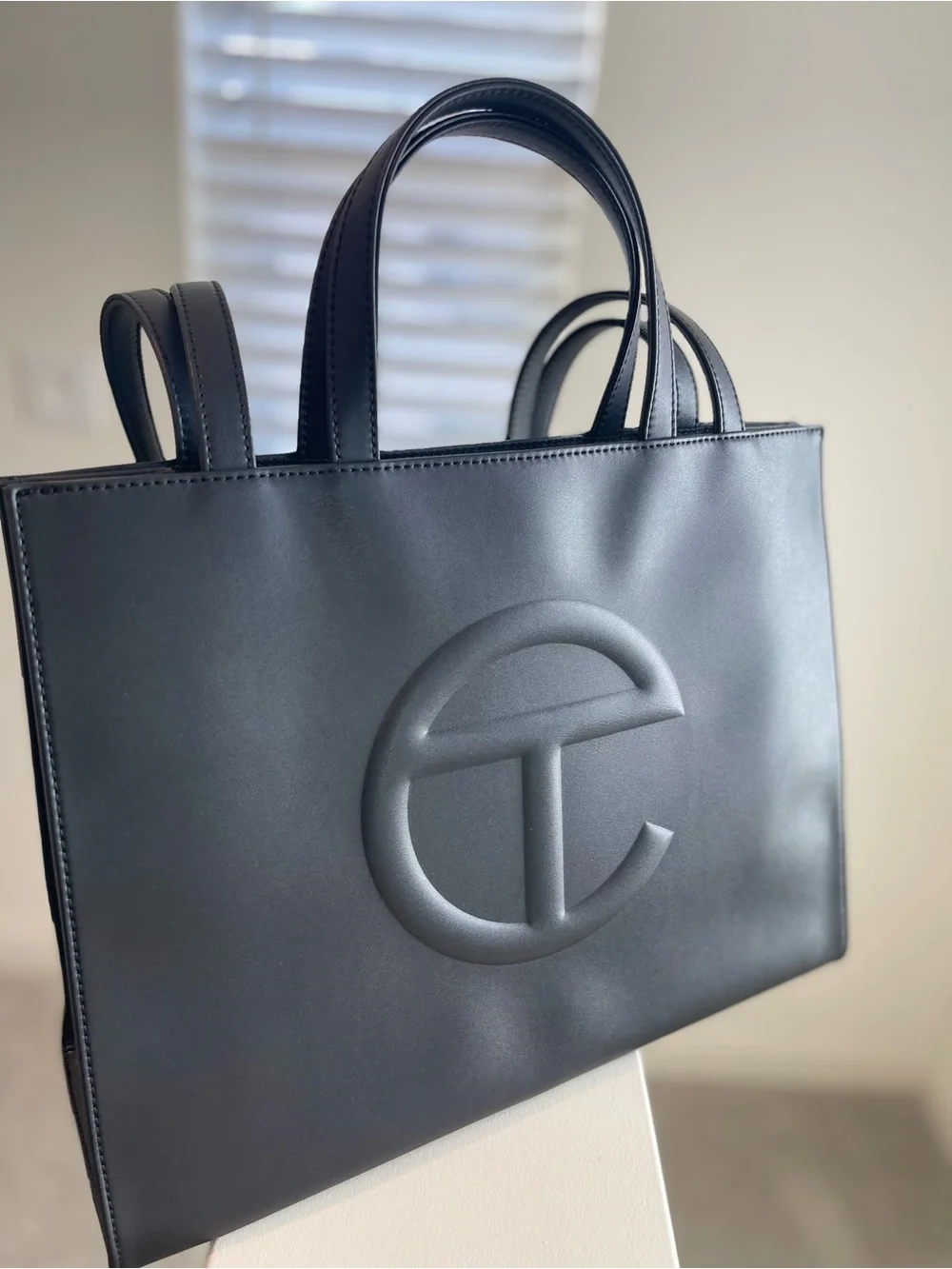Telfar Black Interior Logo Tote